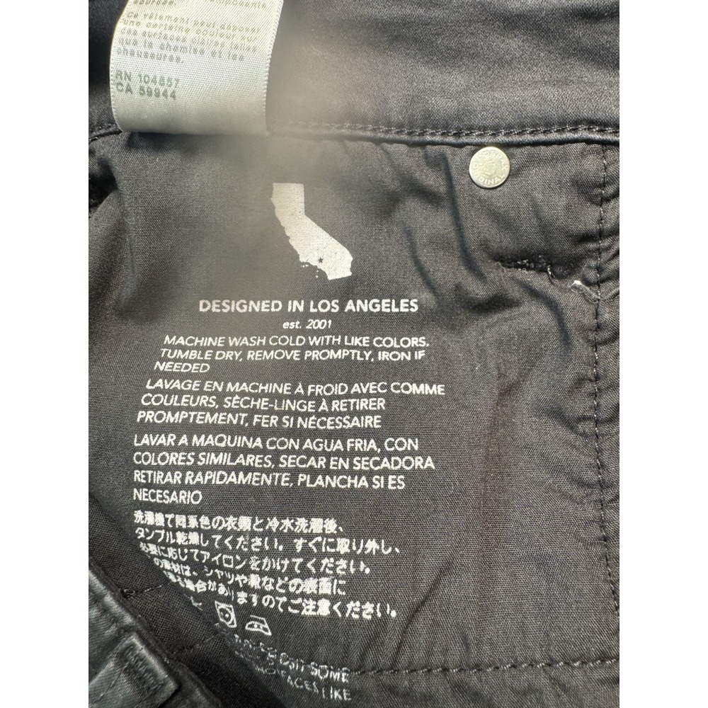 AG Adriano Goldschmied Mari Black Coated‎ Jeans Women 30 Japanese Fabric US Made - Picture 9 of 11